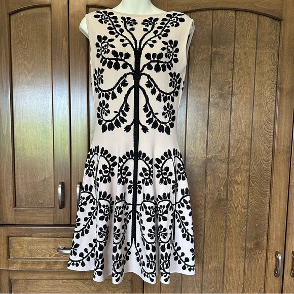 Alexander McQueen Intarsia Knit Fit & Flare Dress - Picture 1 of 5